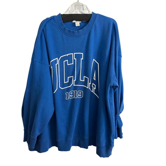 H&M X UCLA Men's Blue Crewneck UCLA 1919 University Pullover Sweatshirt Size XXL - Picture 1 of 6